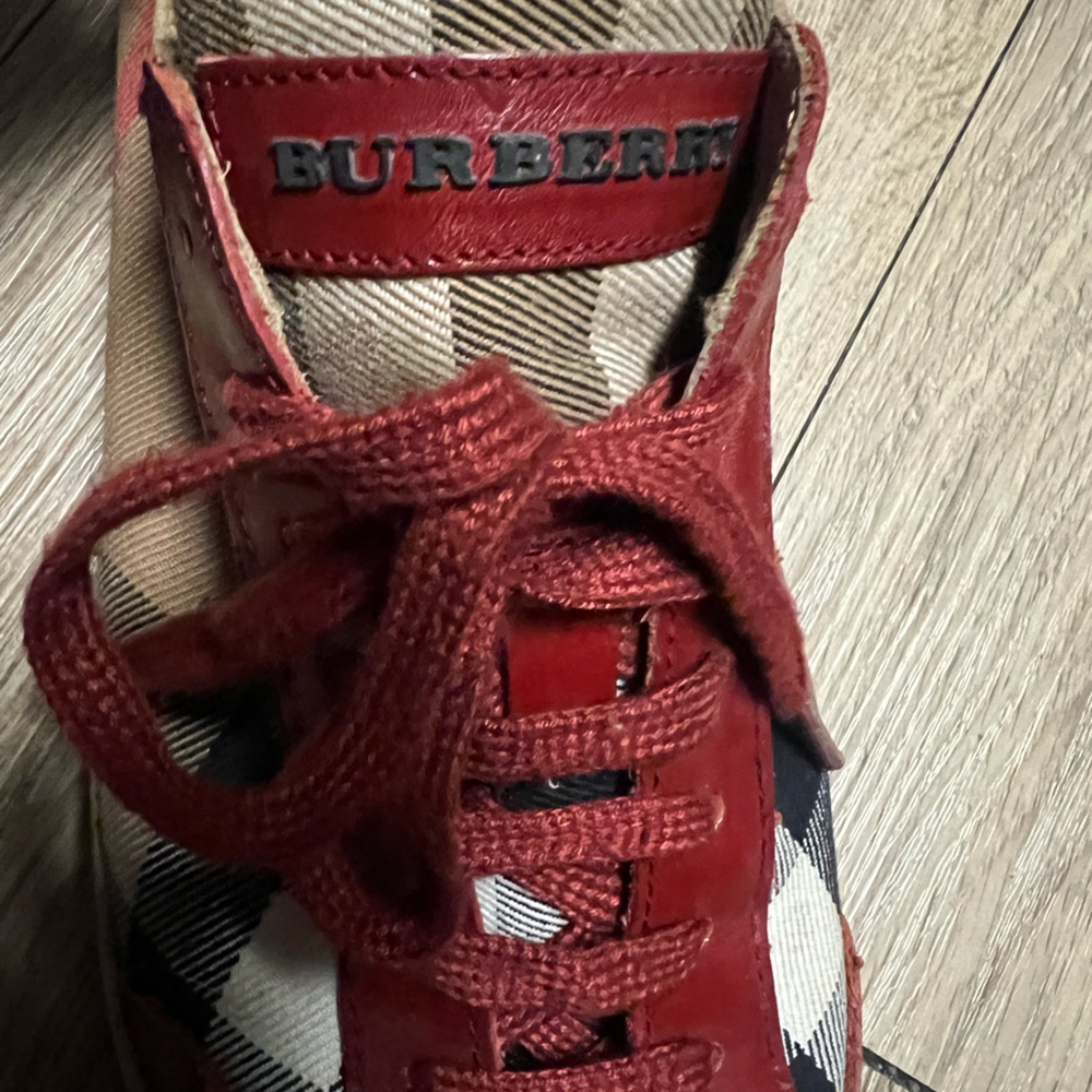 Burberry Red and Brown Sneakers - Picture 2 of 7